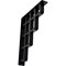 Ekena Millwork Diane Wrought Iron Bracket, (Triple center brace), Powder Coated Black 2"W x 12"D x 15"H BKTM02X12X15TDI - alternate 1